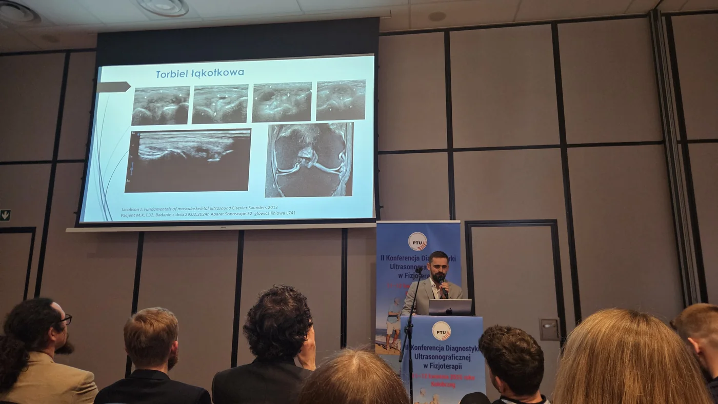 Paweł Gruszczyk podczas konferencji diagnostyki ultrasonograficznej
